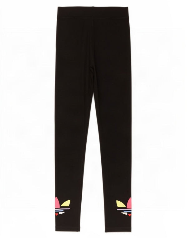 Женские леггинсы с рисунком Adidas UK 6 XS, черный хлопок