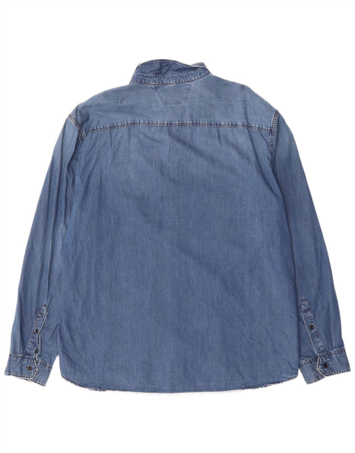 Мужская джинсовая рубашка CALVIN KLEIN JEANS XL, синяя, хлопок