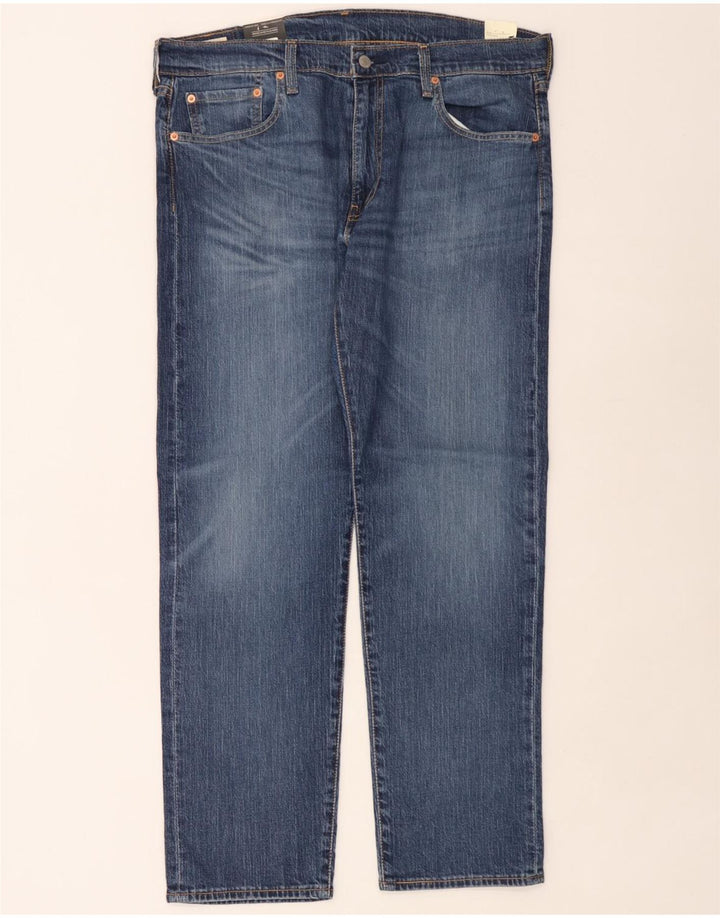 Мужские зауженные джинсы Levi's 502 W36 L32 синие, хлопок