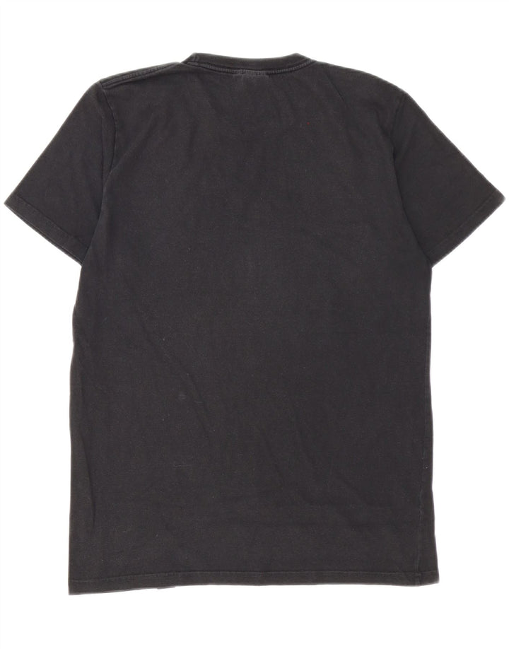 Мужская футболка с рисунком Carhartt из хлопка среднего размера, черная