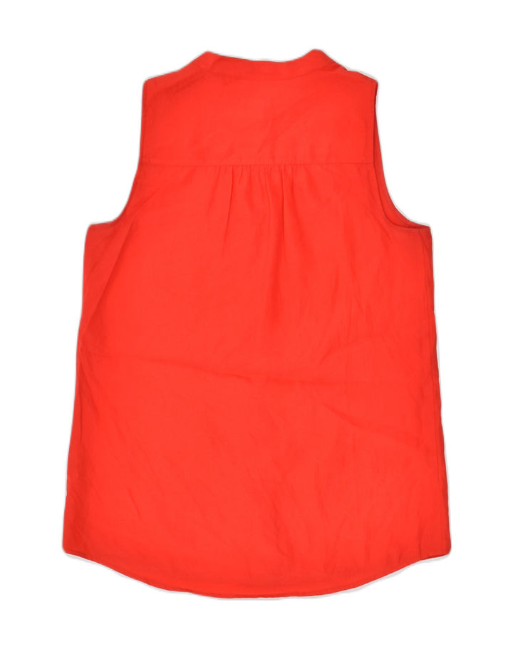 J. CREW Womens Sleeveless Shirt Blouse US 4 Small Red Polyester | Vintage J. Crew | Thrift | Second-Hand J. Crew | Used Clothing | Messina Hembry 