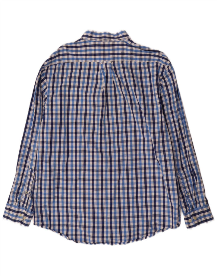 Мужская рубашка IZOD, большая синяя клетка, хлопок