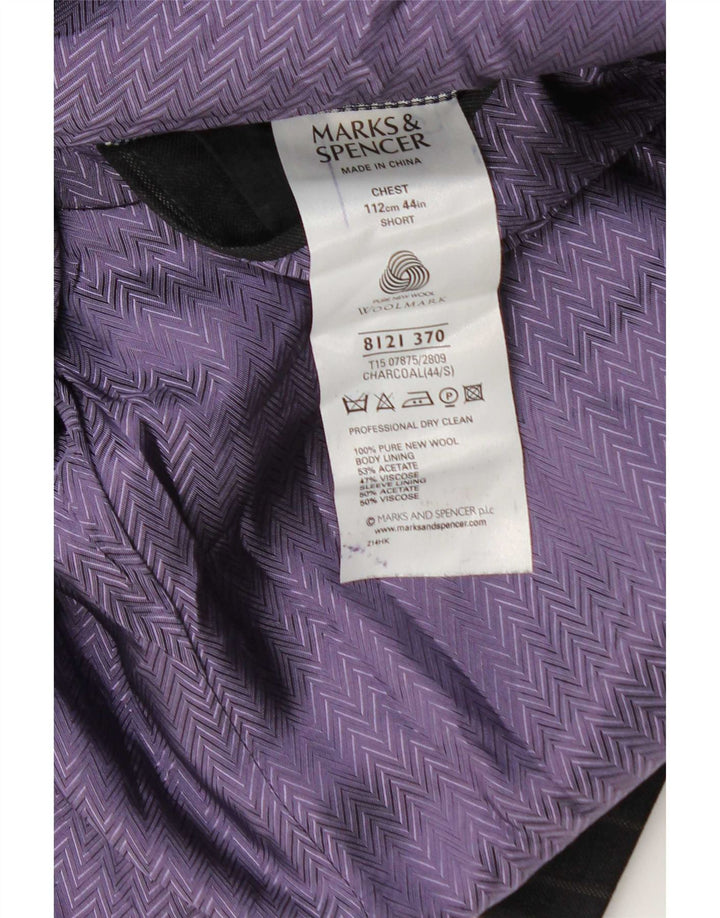 Мужской пиджак на двух пуговицах Marks & Spencer UK 44 XL, серая шерстяная полоска в тонкую полоску