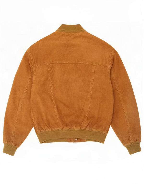 Винтажная мужская замшевая куртка-бомбер IT 48 Medium Beige Leather
