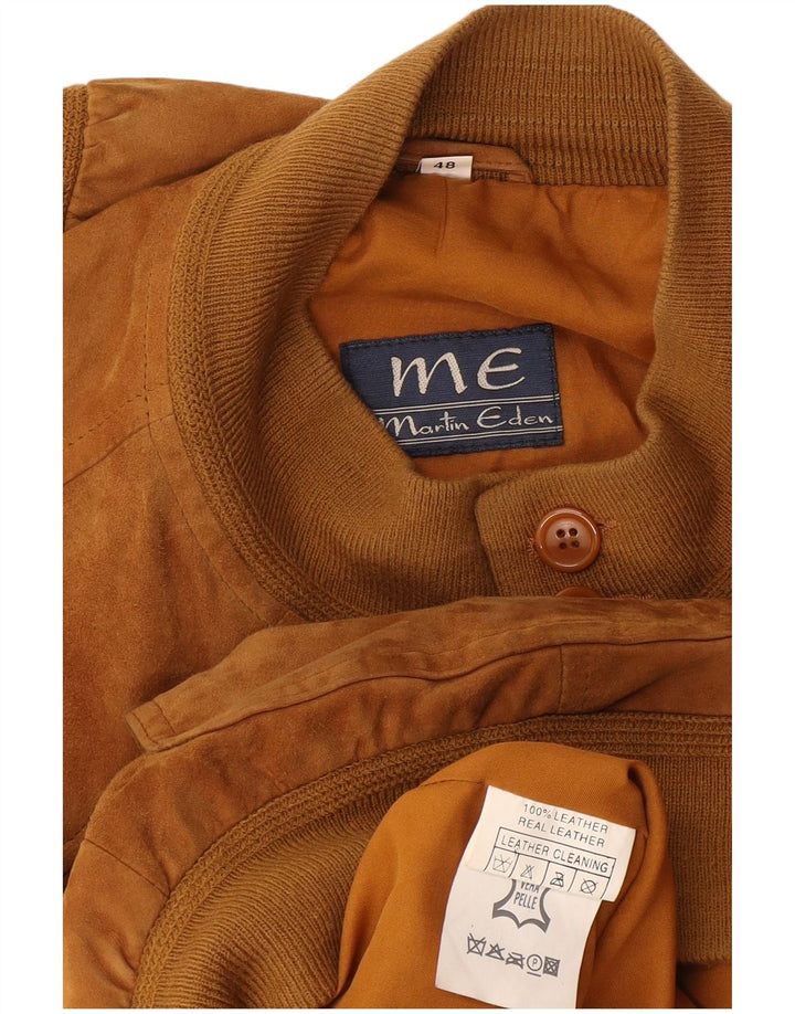 Мужской замшевый бомбер Martin Eden IT 48 Medium Brown Leather