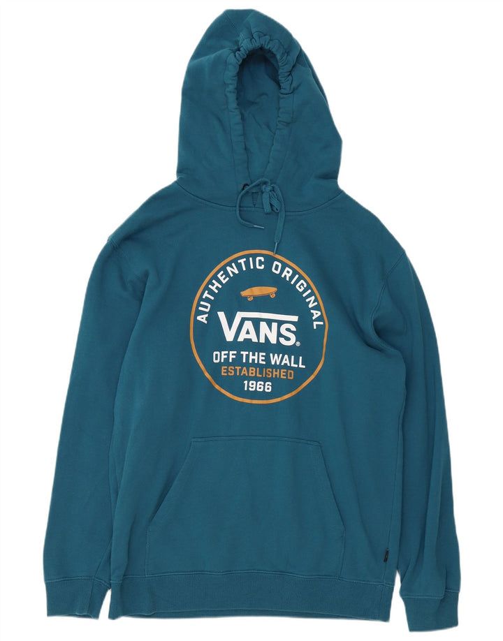 Мужской джемпер с капюшоном с рисунком Vans, средний синий