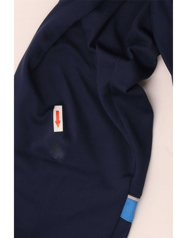 Мужские спортивные брюки Nike Dri Fit среднего размера, темно-синие, полиэстер с цветными блоками