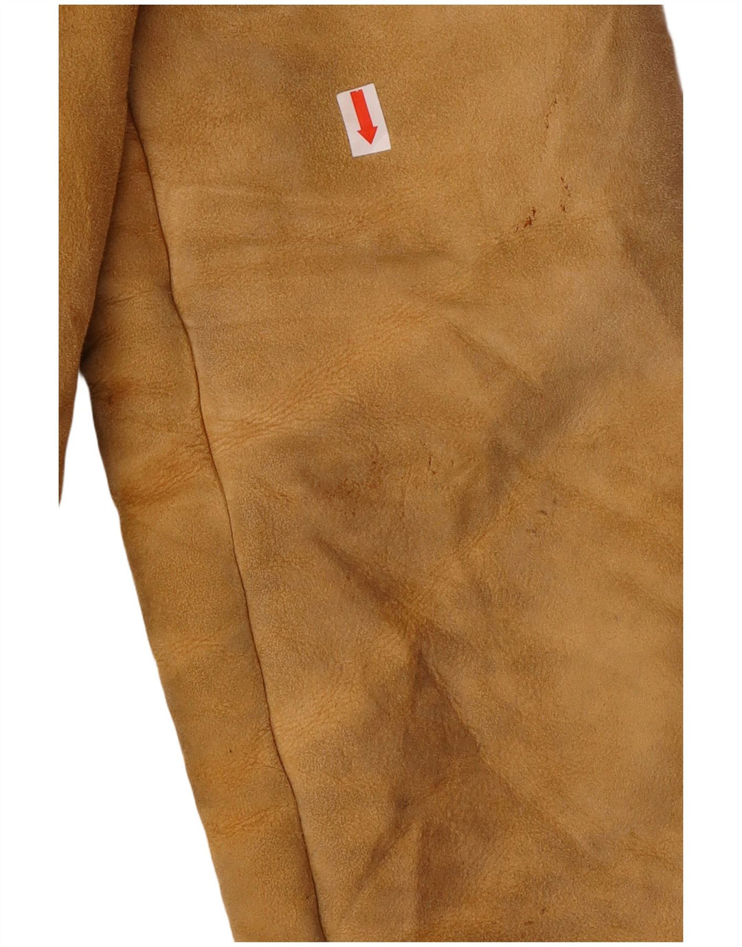 Винтажная женская дубленка из шерпа UK 14, большая, бежевая