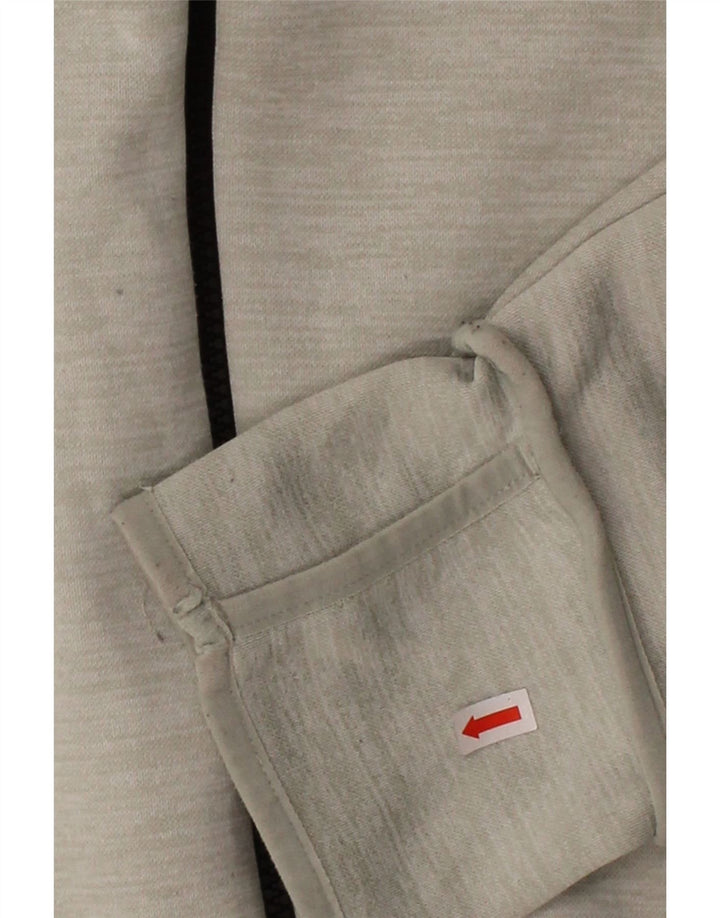 ADIDAS Mens Graphic Zip Hoodie Sweater 2XL Grey Polyester
