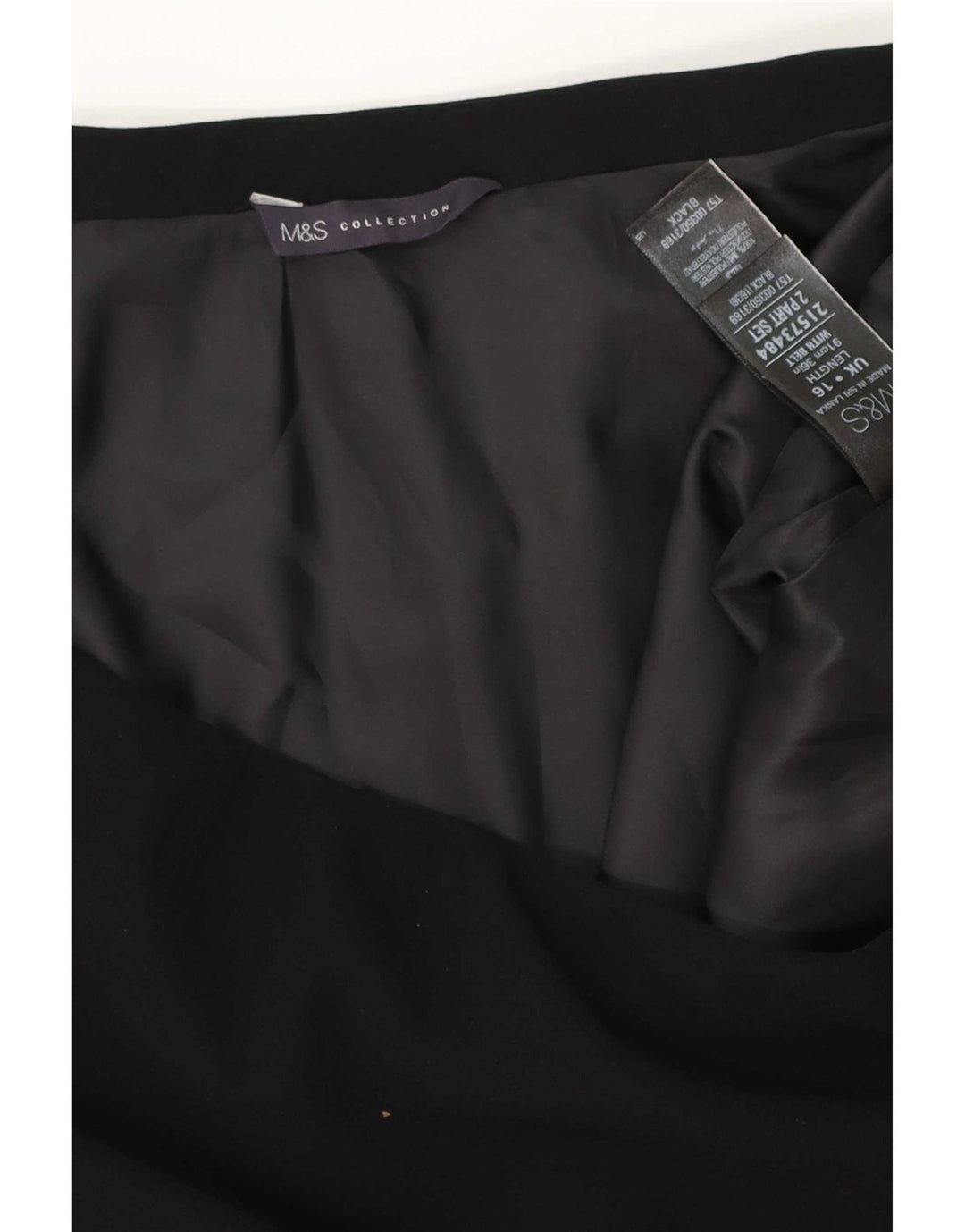 Женская юбка-трапеция Marks & Spencer UK 16, большая W34, черная