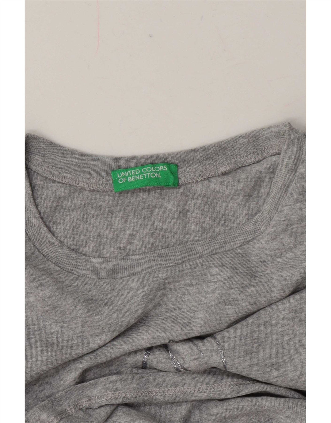 Женская футболка с рисунком Benetton Top UK 12 Medium Grey