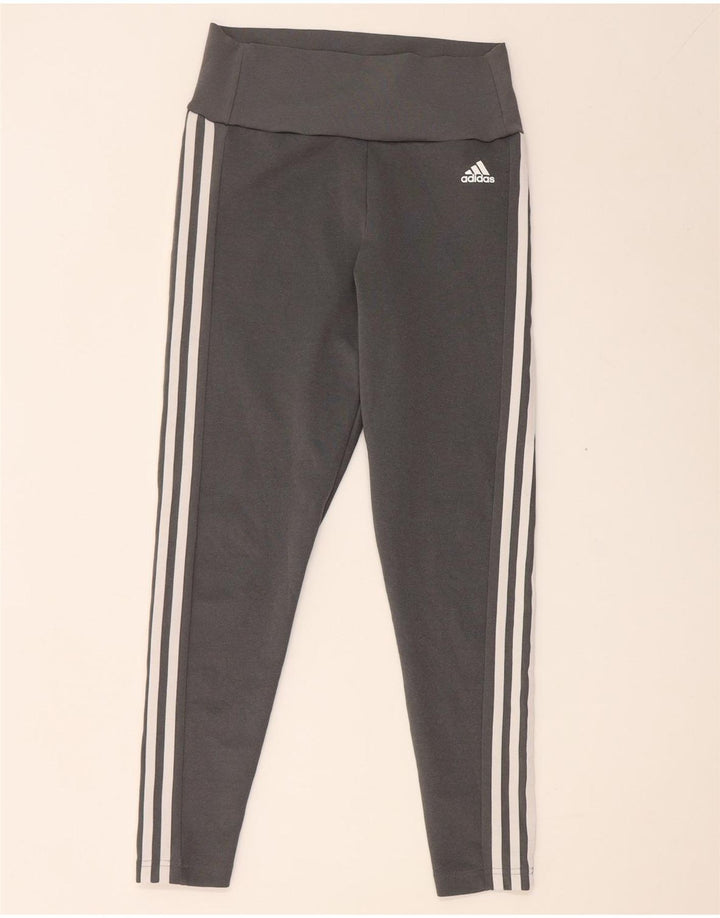 Женские укороченные леггинсы Adidas Aeroready UK 12/14, средний серый полиэстер