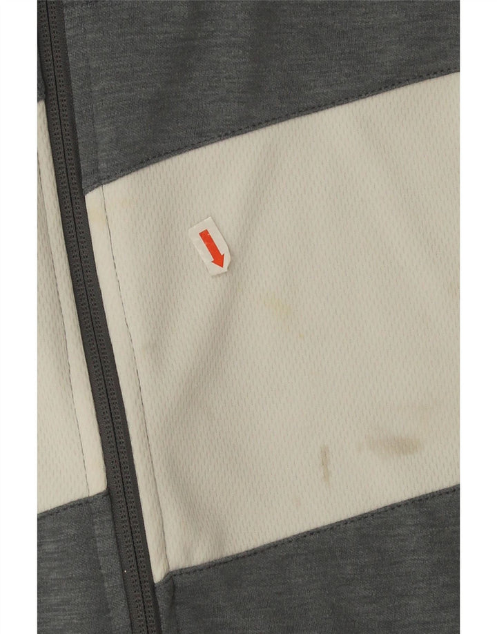 Мужская спортивная куртка Nike Dri Fit, большая серая полиэстер с цветными блоками