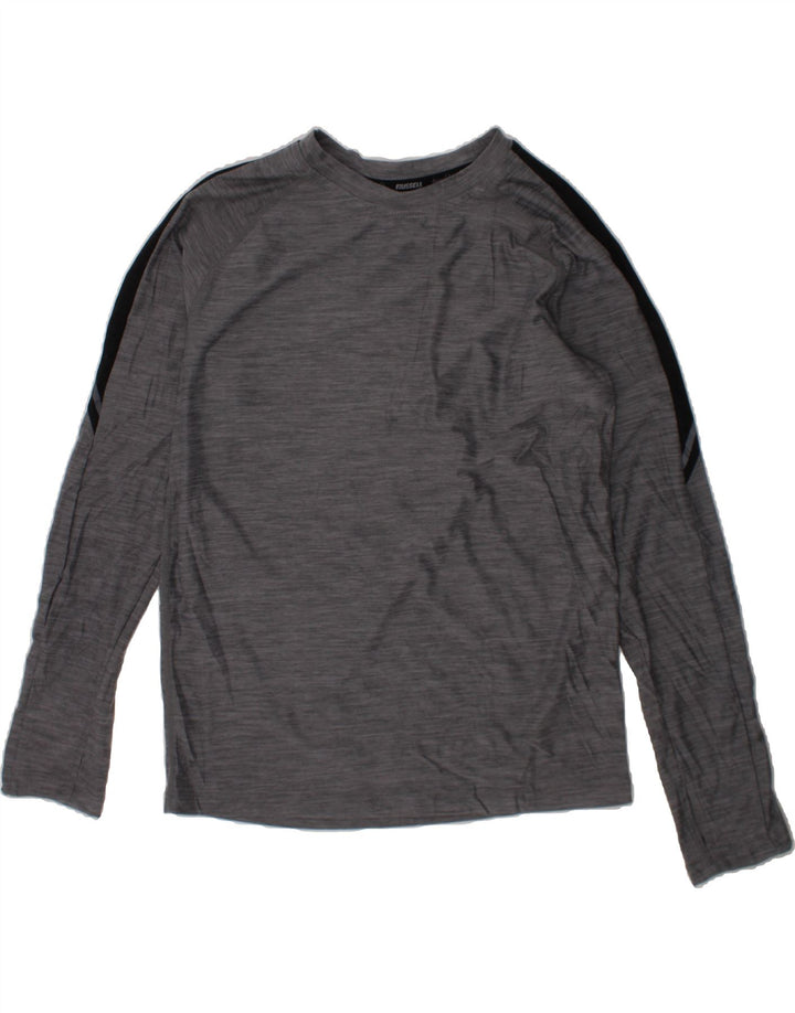 RUSSELL ATHLETIC Boys Top Long Sleeve 10-11 Years Large Grey Colourblock Vintage Russell Athletic and Second-Hand Russell Athletic from Messina Hembry 