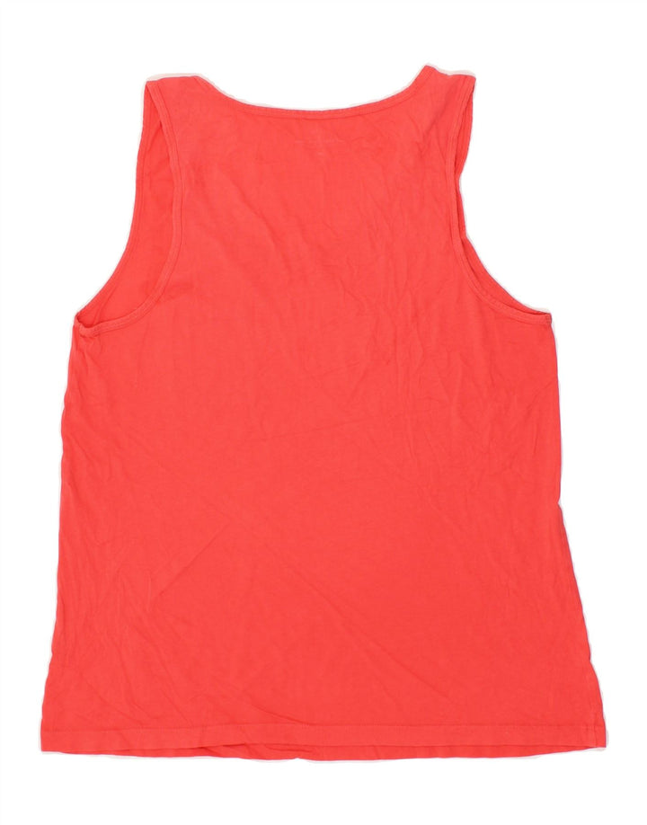 J. CREW Womens Garment Dyed Vest Top UK 12 Medium Red Cotton Vintage J. Crew and Second-Hand J. Crew from Messina Hembry 