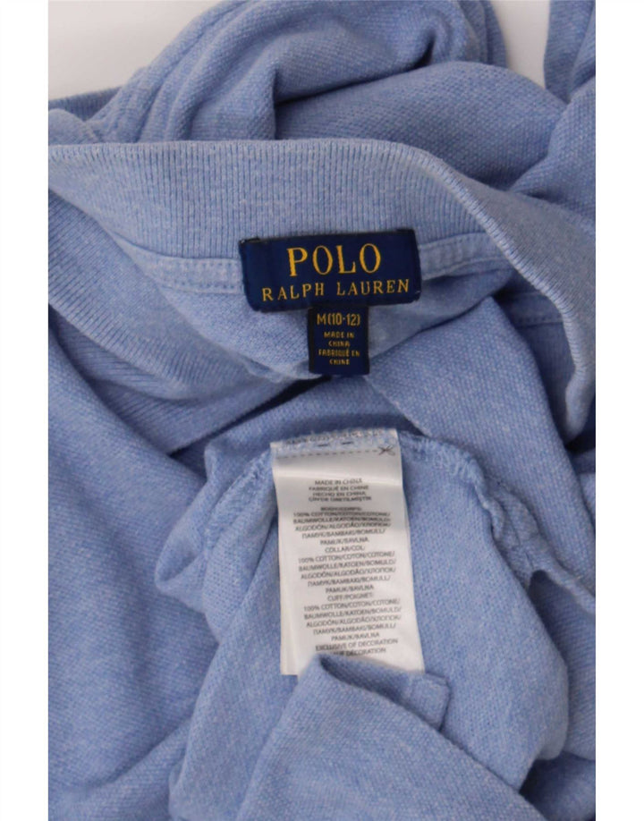Рубашка Polo Ralph Lauren для мальчиков 10-11 лет, средний синий хлопок, хлопковая ткань