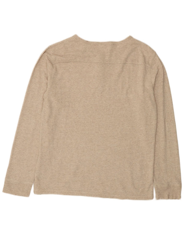 Мужской топ Scotch & Soda с длинным рукавом, XL, бежевый, в крапинку, хлопок