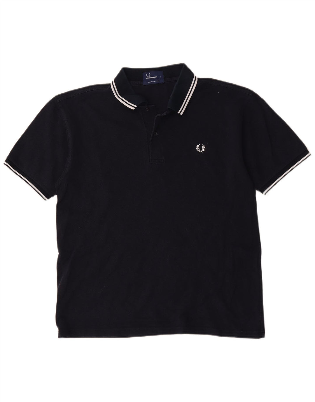 Мужская рубашка-поло Fred Perry, темно-синяя, хлопковая