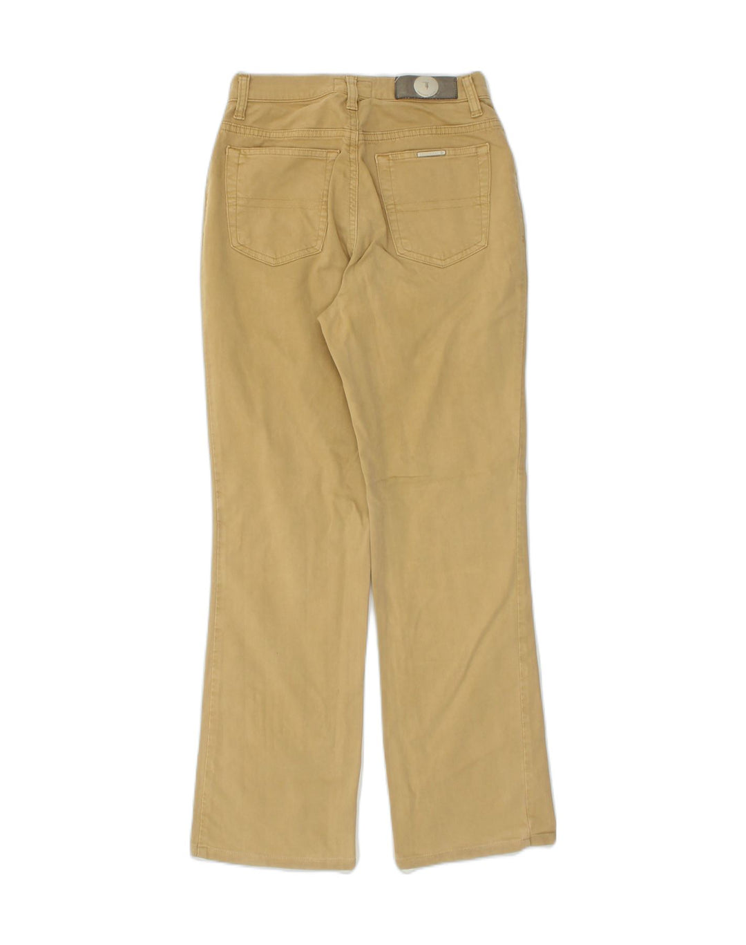 TRUSSARDI Womens Straight Casual Trousers W25 L27 Khaki Cotton | Vintage Trussardi | Thrift | Second-Hand Trussardi | Used Clothing | Messina Hembry 
