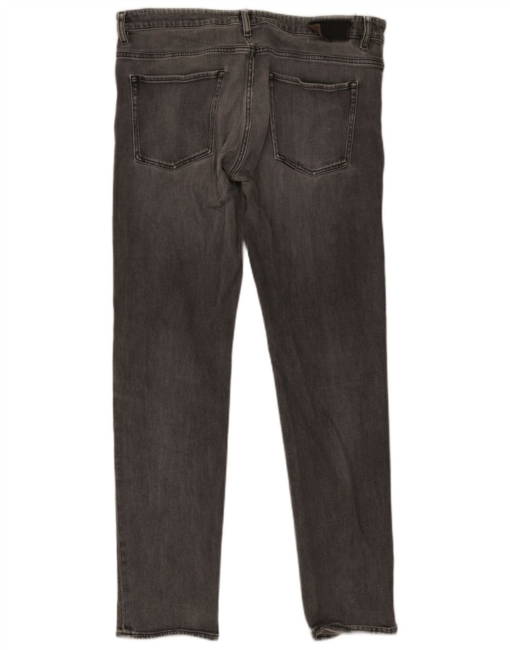 Мужские узкие джинсы Hugo Boss W38 L34 Серый хлопок