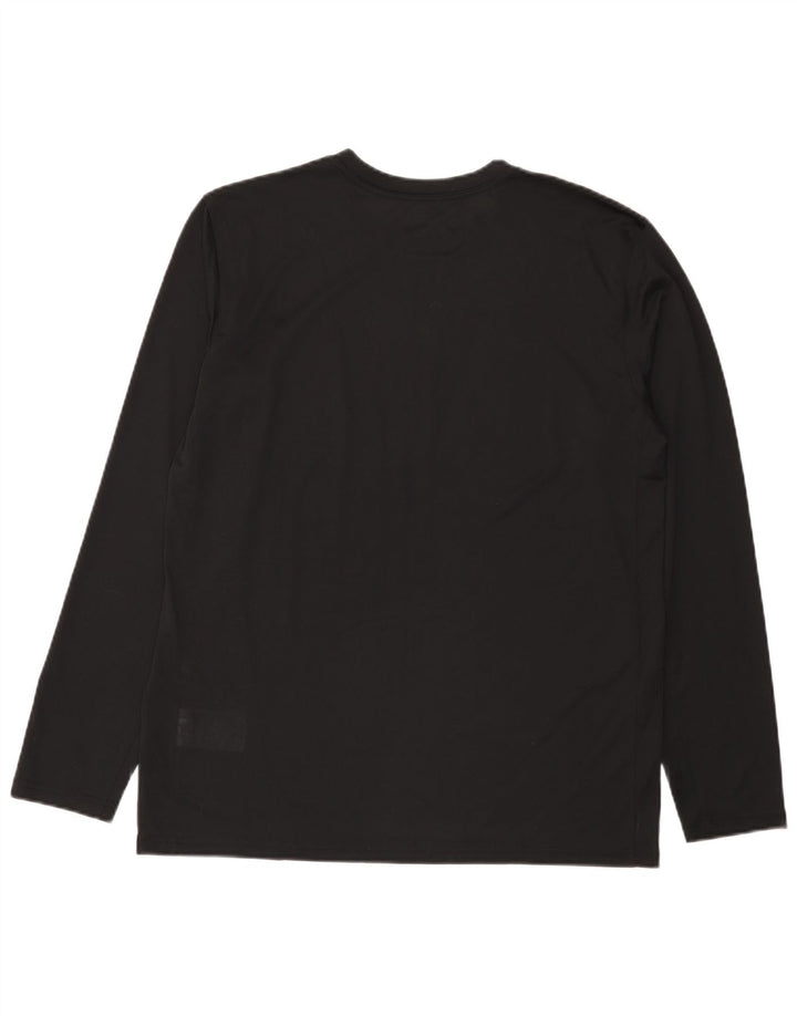 Мужской топ Nike Dri Fit с длинным рукавом, большой черный полиэстер