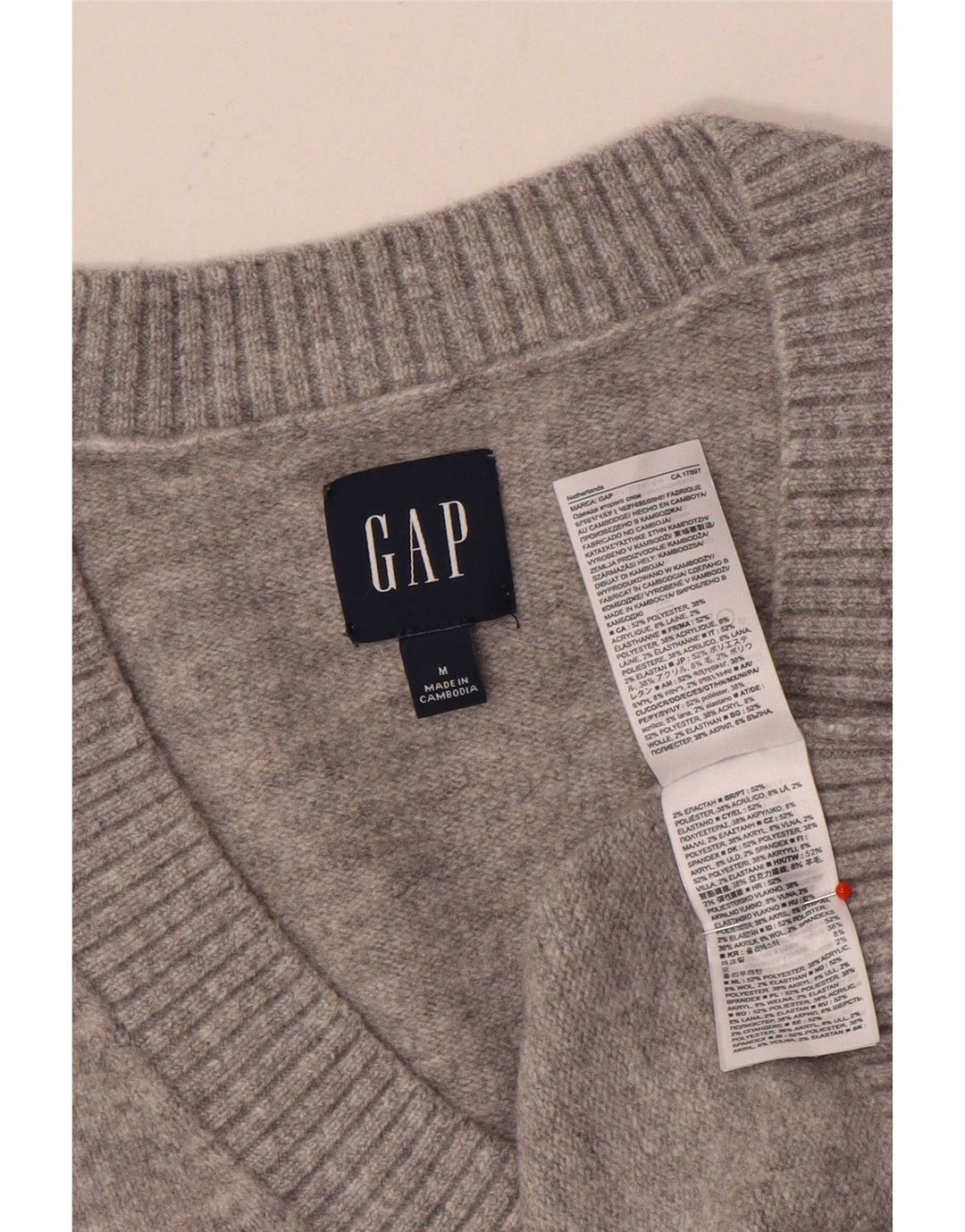 Мужская майка Gap Vest из полиэстера среднего серого цвета