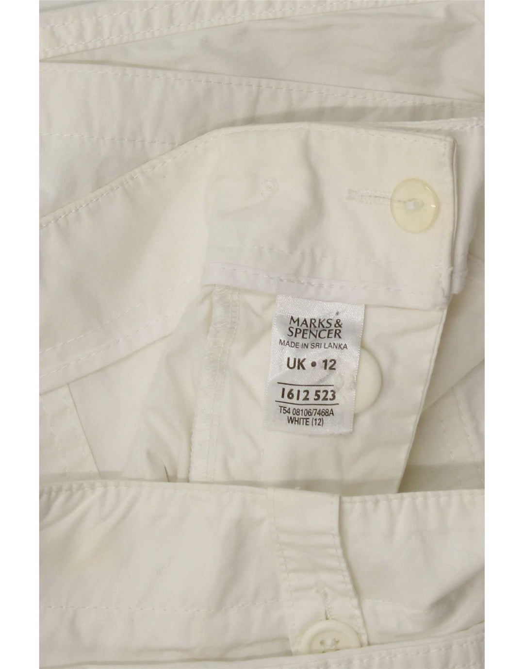 Женские шорты карго Marks & Spencer UK 12, средний W32, белый хлопок
