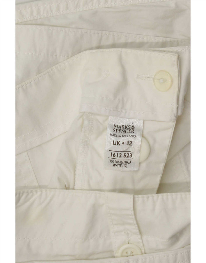 Женские шорты карго Marks & Spencer UK 12, средний W32, белый хлопок