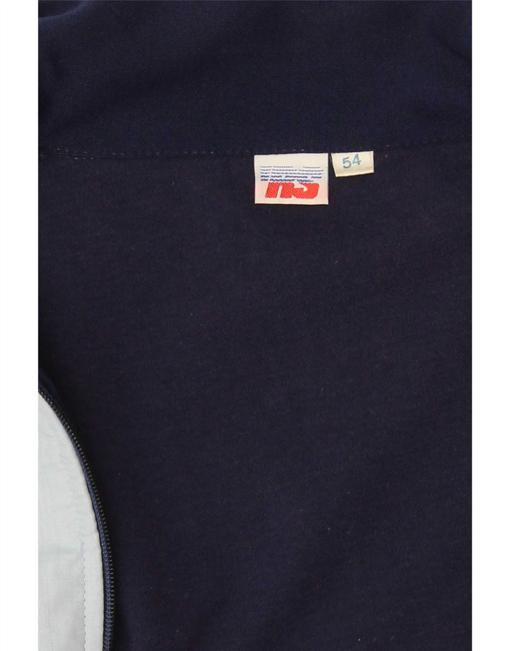 Винтажный мужской спортивный костюм Top Jacket IT 54 XL Темно-синий с цветными блоками