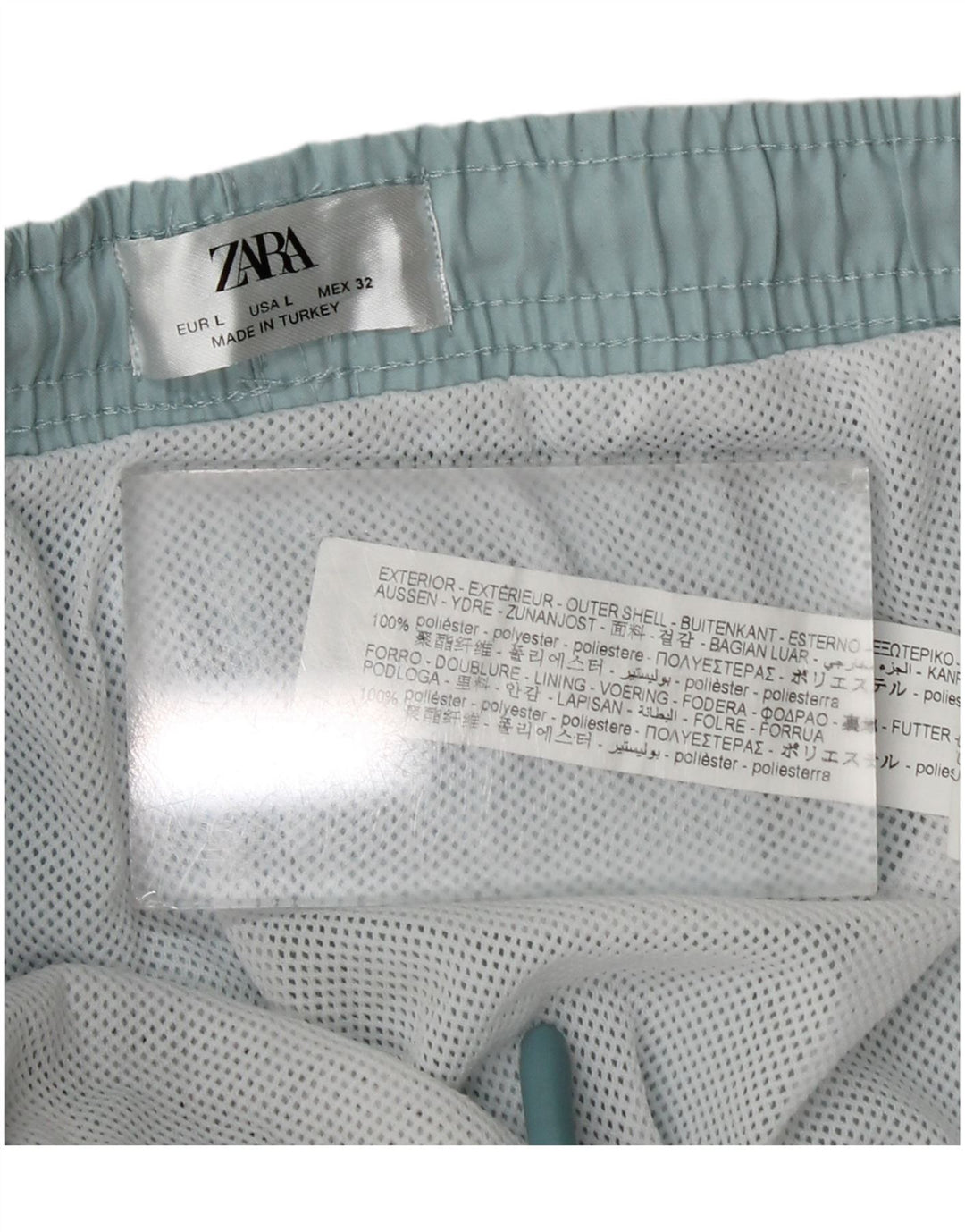 Мужские шорты для плавания Zara, большие синие, полиэстер
