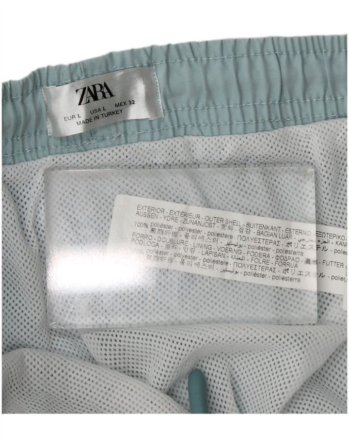 Мужские шорты для плавания Zara, большие синие, полиэстер