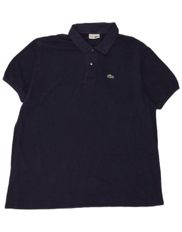 Мужская рубашка-поло Lacoste, размер 9, 4XL, темно-синяя, хлопок