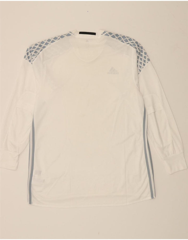 ADIDAS Мужской топ Adizero с рисунком с длинным рукавом XL, белый полиэстер