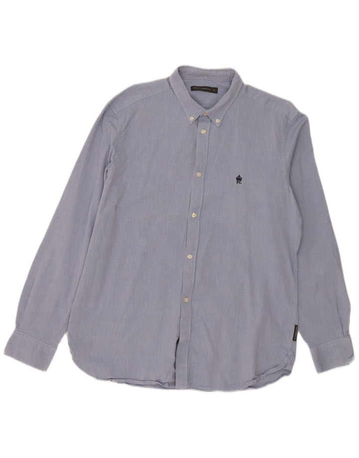 FRENCH CONNECTION Mens Shirt XL Blue Cotton