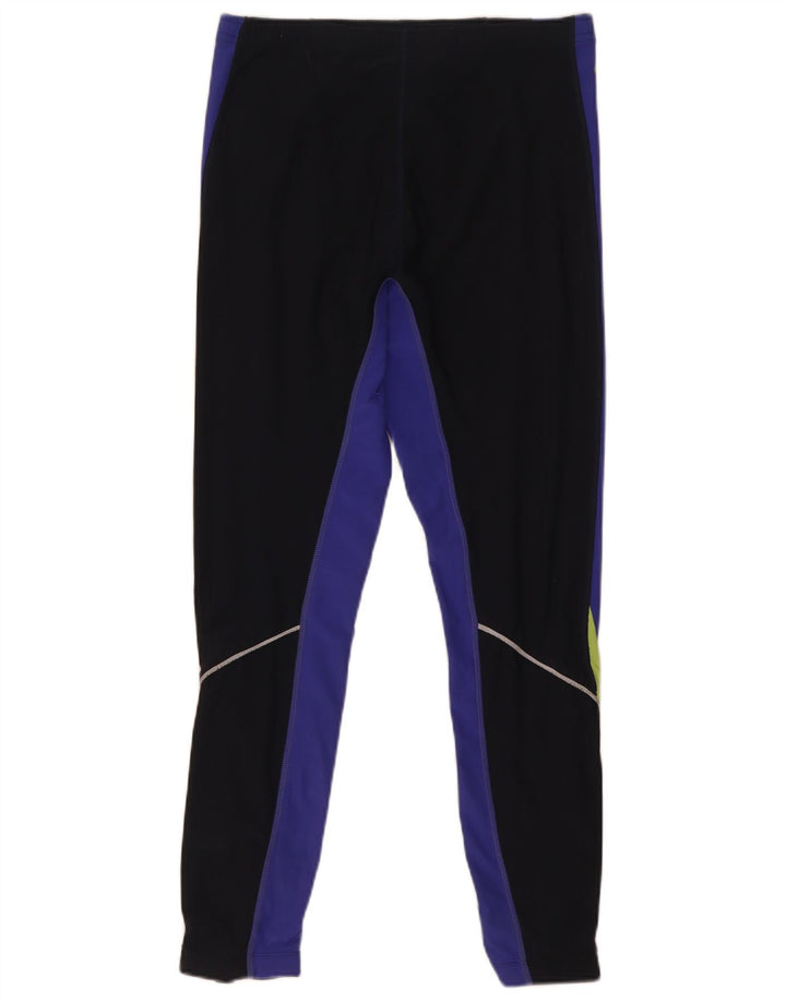 Мужские леггинсы Nike Dri Fit UK 38/40, средний черный, полиэстер с цветными блоками