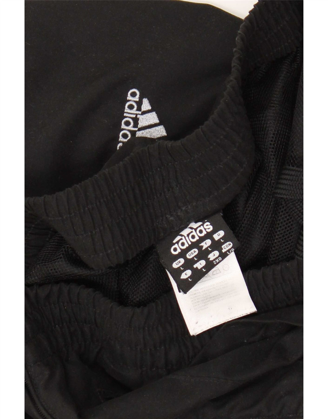 Мужские спортивные брюки Adidas, большие черные из полиэстера
