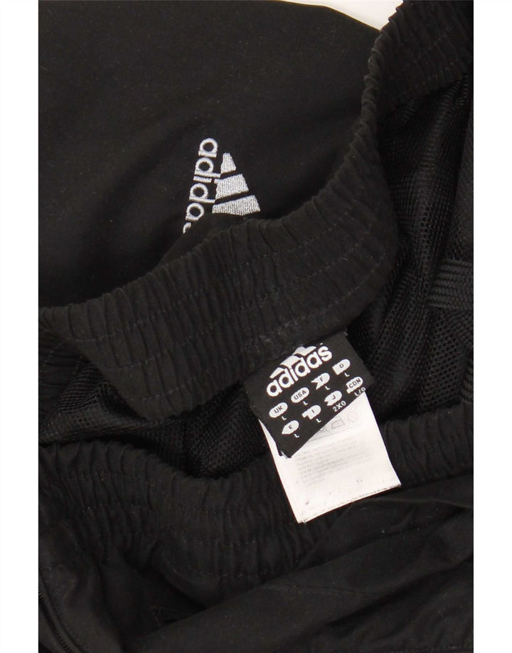 Мужские спортивные брюки Adidas, большие черные из полиэстера