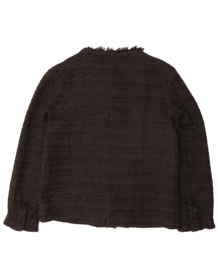 Женский пиджак ZARA UK 12, средний черный