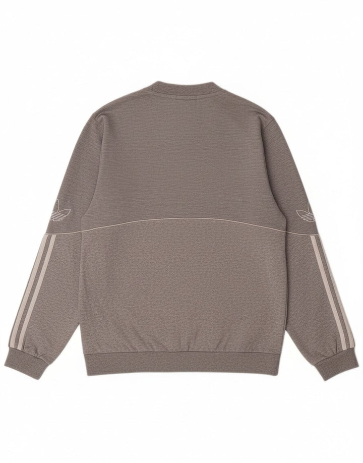 ADIDAS Mens Sweatshirt Jumper XS Grey Cotton