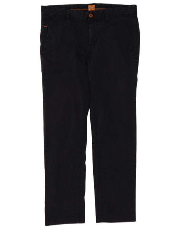 Мужские брюки-чиносы Hugo Boss W32 L28 темно-синие, хлопковые
