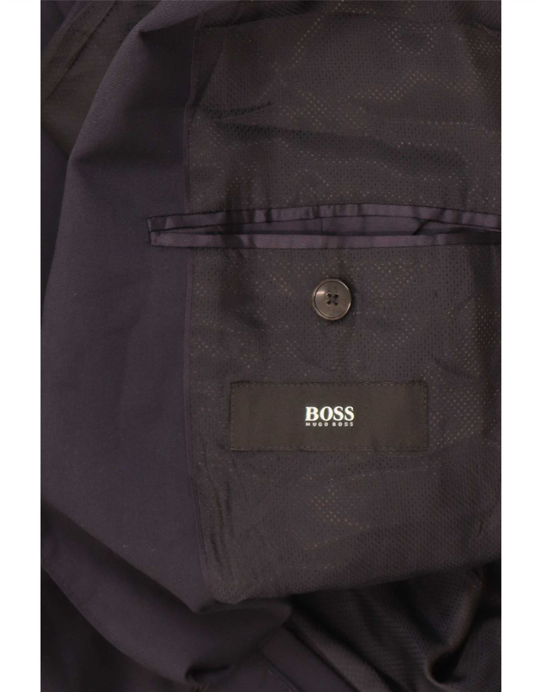 Мужской пиджак Hugo Boss на 2 пуговицах EU 52 XL темно-синий шерстяной
