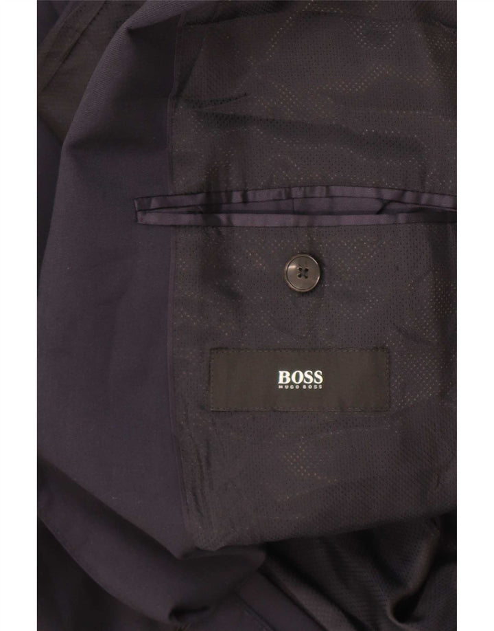 Мужской пиджак Hugo Boss на 2 пуговицах EU 52 XL темно-синий шерстяной