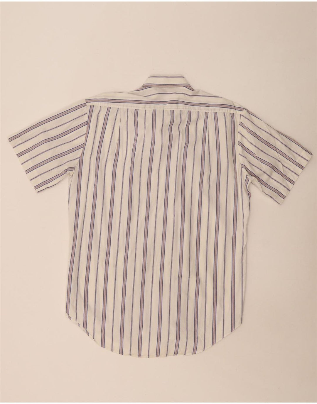 Мужская рубашка с коротким рукавом ADIDAS, размер 15, средний размер, хлопок в белую полоску