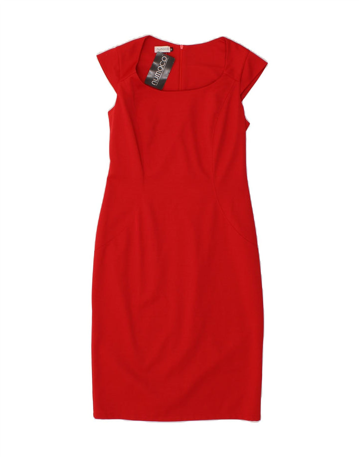 NUMOCO Womens Sheath Dress UK 12 Medium Red Polyester Vintage Numoco and Second-Hand Numoco from Messina Hembry 