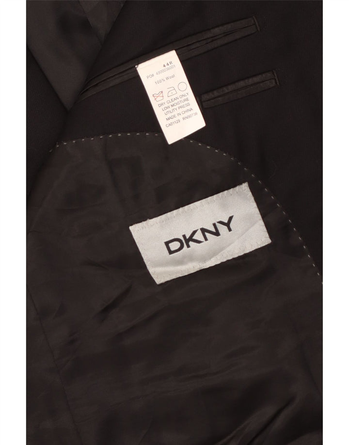 Мужской пиджак Dkny с 2 пуговицами UK 44 2XL, черная шерсть