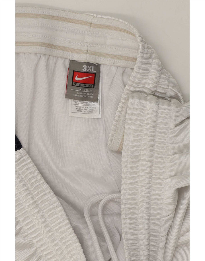 Мужские спортивные шорты Nike 3XL, белый полиэстер с цветными блоками