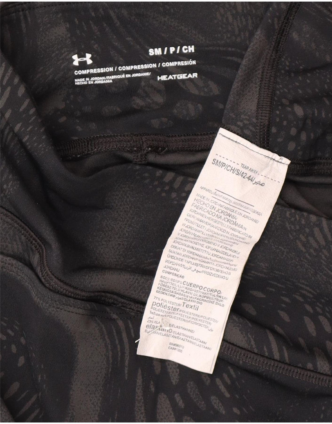 Женские компрессионные леггинсы-капри Under Armour, Великобритания, 10 шт., маленькие черные с геометрическим узором