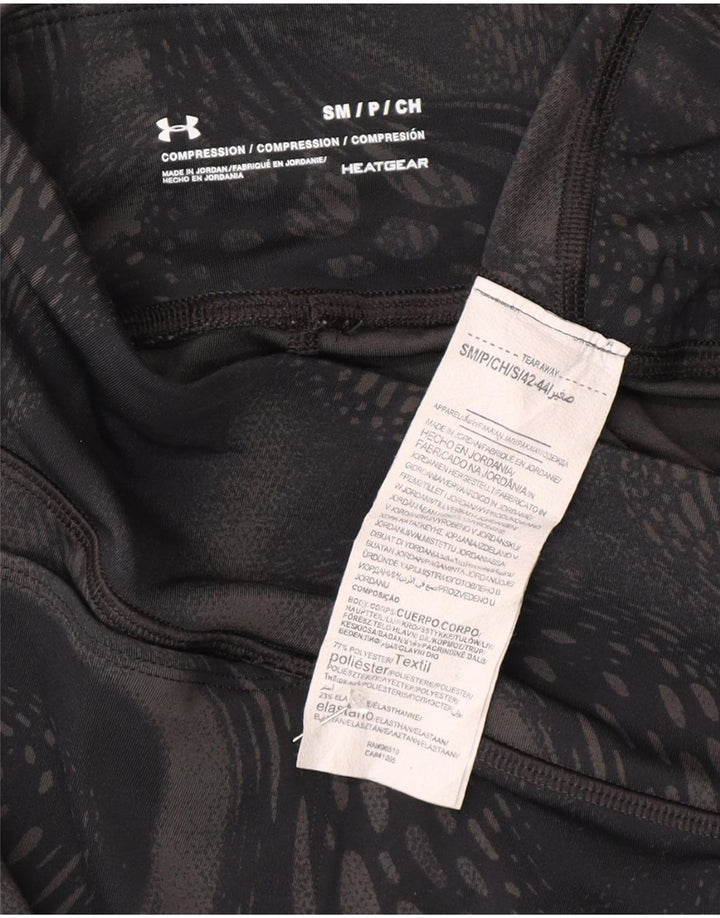 Женские компрессионные леггинсы-капри Under Armour, Великобритания, 10 шт., маленькие черные с геометрическим узором