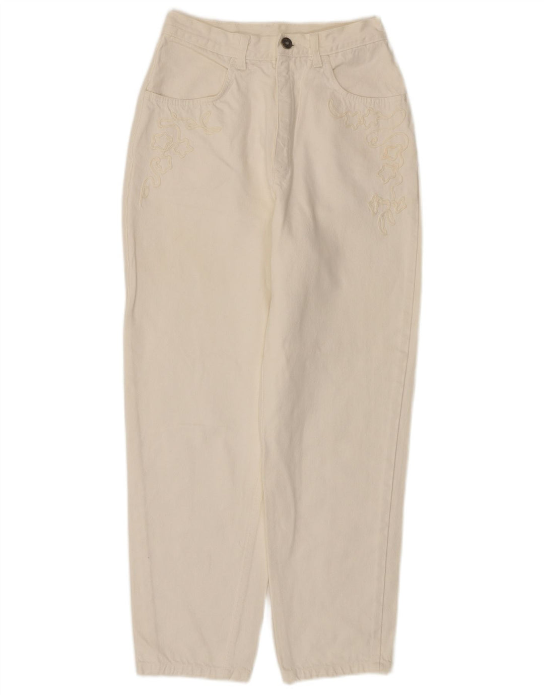 STEFANEL Женские джинсы с высокой талией IT 44 Medium W24 L27 Off White Cotton