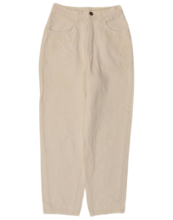 STEFANEL Женские джинсы с высокой талией IT 44 Medium W24 L27 Off White Cotton